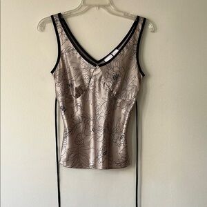 Floral Gold and Black Women's Top